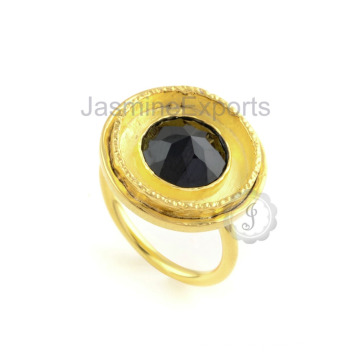 Handmade Black Onyx Gemstone Designer Silver Ring